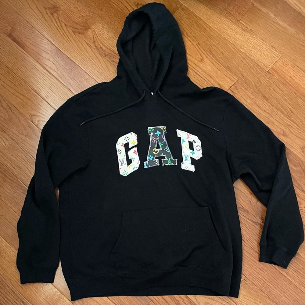 Gap LV Custom Black Hoodie